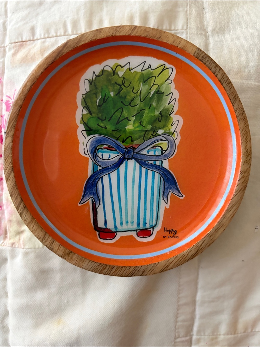 Orange plant tray by Rachel walker